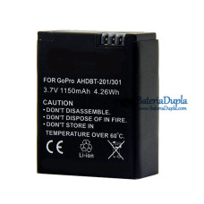 Bateria para Gopro AHDBT-201 301 302 herói HD 2 3 1150mAh - Substituição da bateria