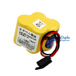 Bateria para FANUC A98L-0031-0025 A06B-6114-K504 6V Preto conector - Substituição da bateria