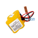 Bateria para FANUC BR-2 / 3AGCT4A Brown conector - Substituição da bateria